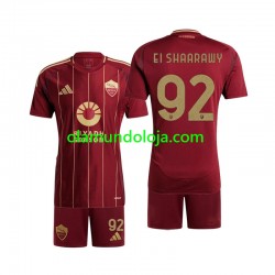 Camisola AS Roma Stephan El Shaarawy 92 Criança Equipamento Primeiro 2024-2025 Manga Curta